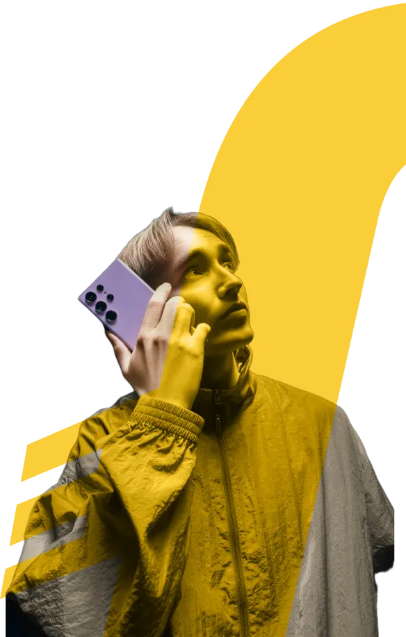 Customer with phone